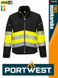 Portwest PW3 YELLOWBLACK prémium technikai jólláthatósági softshellkabát - munkaruha