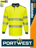 Portwest PW3 YELLOWNAVY jólláthatósági hosszúujjú galléros póló - munkaruha