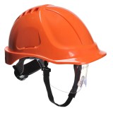Portwest PW54 Endurance Plus védősisak védőszemüveggel narancs színben