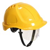 Portwest PW54 Endurance Plus védősisak védőszemüveggel sárga színben