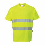 Portwest S172 Cotton Comfort jólláthatósági póló sárga színben