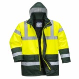 Portwest S466 Hi-Vis Contrast Traffic kabát sárga/zöld színben