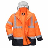 Portwest S471 Hi-Vis 4 az 1-ben Contrast Traffic kabát narancs/navy színben