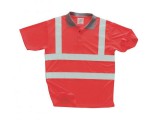 Portwest S477 - Jól láthatósági teniszpóló - piros