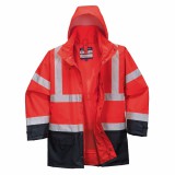 Portwest S768 jólláthatósági 5 az 1-ben kabát piros/navy színben