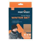 Portwest Téli kiegészítő készlet (3pcs) fekete