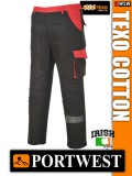 Portwest TEXO COTTON BLACK munkanadrág - munkaruha