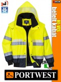 Portwest TRAFFIC 3in1 foszforeszkáló jólláthatósági bomber kabát - munkaruha