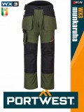 Portwest WX3 OLIVE prémium derekas lengőzsebes munkanadrág ajándék térbetéttel - munkaruha