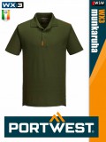 Portwest WX3 OLIVE prémium galléros póló - munkaruha