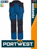 Portwest WX3 STEELBLUE prémium derekas lengőzsebes munkanadrág ajándék térbetéttel - munkaruha