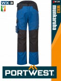 Portwest WX3 STEELBLUE prémium derekas munkanadrág ajándék térdbetéttel - munkaruha