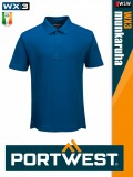 Portwest WX3 STEELBLUE prémium galléros póló - munkaruha