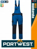 Portwest WX3 STEELBLUE prémium kantáros munkanadrág ajándék térdvédővel - munkaruha