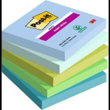 Post-It 3M Öntapadó jegyzettömb, 76x76 mm, 5x90 lap, 3M POSTIT "Super Sticky Oasis", vegyes színek (3M-4054596924284)