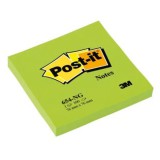 Post-it 76x76mm 100lap neon zöld jegyzettömb 100% PEFC, SGSCH-PEFC-COC-110078