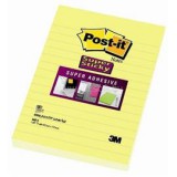POST-IT Super Sticky 102x152mm vonalas 75 lapos nárciszsárga jegyzettömb (FT510093832)