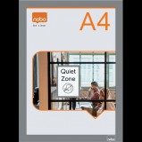 Posztertábla, fali, A4 méret, műanyag keret, 2 db, NOBO, ezüst (1915696)