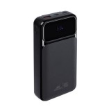 Power bank, beépített kábellel, 20.000mAh, RIVACASE VA2221, fekete (RHAVA2221)