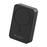 Power bank, külső akkumulátor, mágneses, 20.000mAh, kitámasztó, VERBATIM "Charge n Go Essentials", fekete