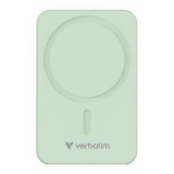 Power bank, külső akkumulátor, mágneses, 20.000mAh, kitámasztó, VERBATIM "Charge n Go Essentials", zöld