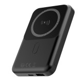 Power Bank, külső akkumulátor, vezeték nélküli, MagSafe, 10000mAh, PD QC 22.5W, fekete, Forever MATB-100