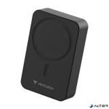 Power bank, mágneses (vezeték nélküli), 20.000mAh, VERBATIM "Charge n Go Essentials", fekete