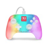 PowerA Advantage Wired, Nintendo Switch 2, Official, Hall Effect, Lumectra, Fehér, Vezetékes kontroller