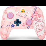 PowerA Enhanced Wireless, Nintendo Switch, Princess Peach Plaid, Vezeték nélküli kontroller (NSGP0255-01)