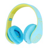 PowerLocus P2 Gyerek Bluetooth Fejhallgató Headset - Kék/Zöld (PWL-P2KIDS-BLUEGREEN)