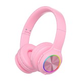 PowerLocus PLED Gyerek Bluetooth Fejhallgató Headset - Rózsaszín (PWL-PLED-PINK)