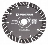 Powermat Gyémánt vágótárcsa 133 x 20 PM-TDB-133x4.5x20