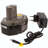 Powery Helyettesítő akku Makita ütvefúró csavarozó 8444DWFE Li-Ion + töltő