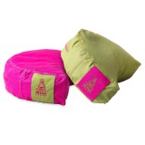 PRANA-Design Pink-zöld kifordítható huzat félhold meditációs párnához