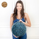 PRANA-Design PRANA Art Deco Tönkölyhéj kerek meditációs jógapárna - Blue Light