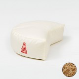 PRANA-Design PRANA Premium Tönkölyhéj félhold meditációs jógapárna 36x23x12 cm + utántöltő