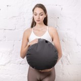 PRANA-Design Szürke standard huzat kerek meditációs jógapárnához