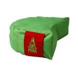 PRANA-Design Zöld standard huzat piros füllel félhold meditációs párnához