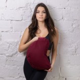 PRANA Standard huzat 36x23x12 cm félhold ülőpárnához - Bordó - CSAK KÜLSŐ HUZAT