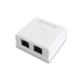 PRC Cat.5E UTP fali aljzat, 2 portos, öntapadós