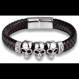 Predator Q1 Thunderstrike Férfi karkötő, fekete, koponya (8596544008746)