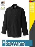 Premier CHEF'S BLACK technikai férfi séf kabát - munkaruha