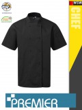Premier COOLCHECKER BLACK technikai férfi séf kabát - munkaruha