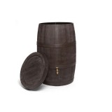 Premier Tech Esővízgyűjtő Burgund 500 L sötétbarna, nagy hordó csap nélkül