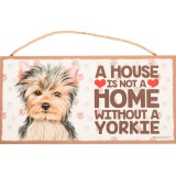 Prémium fa tábla, yorkie mintás