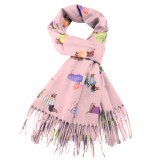 Prémium tacskó mintás sál púder rózsaszín színben