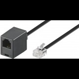 PremiumCord 6P4C (RJ-11) Plug 6P4C (RJ-11) Jack 6 m, fekete (tk6mf-06b)