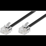 PremiumCord 6P4C (RJ-11) Plug 6P4C (RJ-11) Plug 15 m, fekete (tk6-15b)