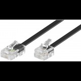 PremiumCord 8P4C (RJ-45) Plug 6P4C (RJ-11) Plug 10 m, fekete (tk86-10b)