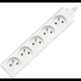 PremiumCord hosszabbító - 5 aljzat, 230V, fehér, 10 m (pp5-10)
